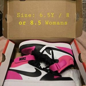 Nike Women's Pink and Black Sneakers